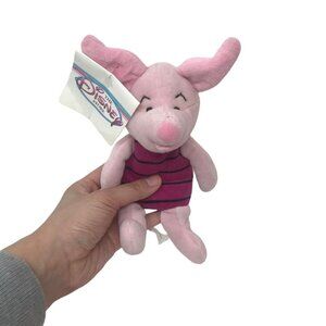 Vintage Disney Winnie the Pooh Piglet Beanie Baby Plush Stuffed Animal Soft Toy